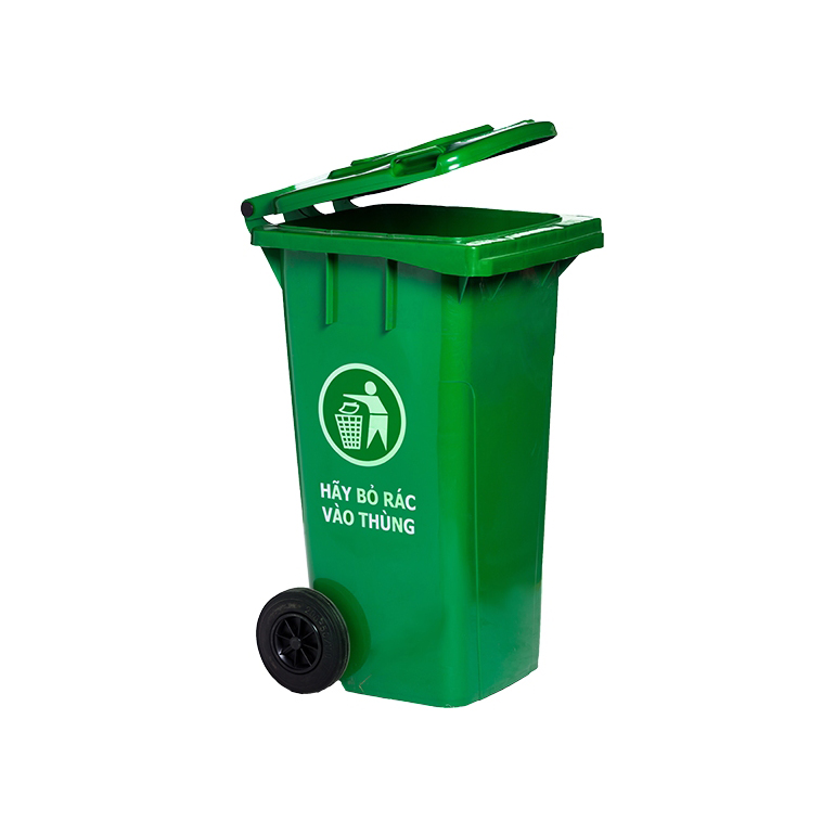 Thùng rác công cộng nắp đậy 120 lít top